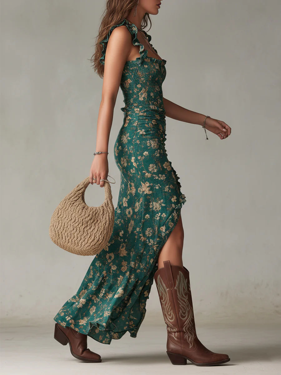Bianca | Abito boho floreale dal fascino selvaggio