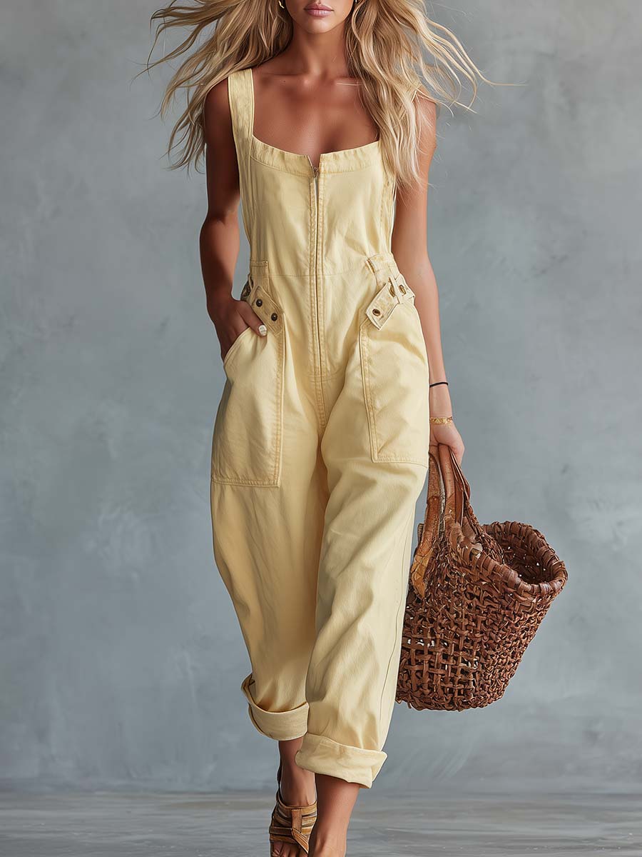 Greta | Salopette in denim lavato dal carattere vintage e moderno