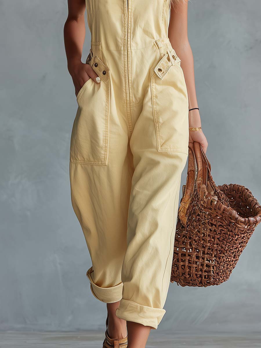 Greta | Salopette in denim lavato dal carattere vintage e moderno