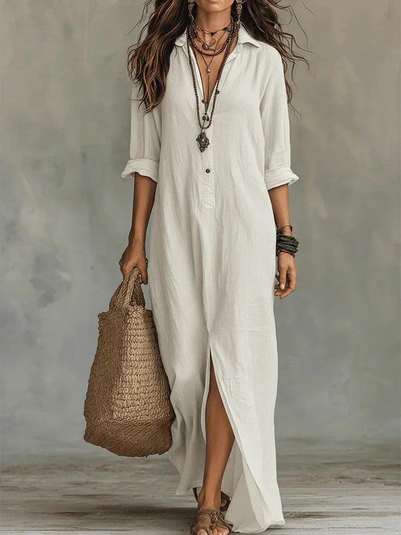 Robe Céline — maxi ampia con bottoni