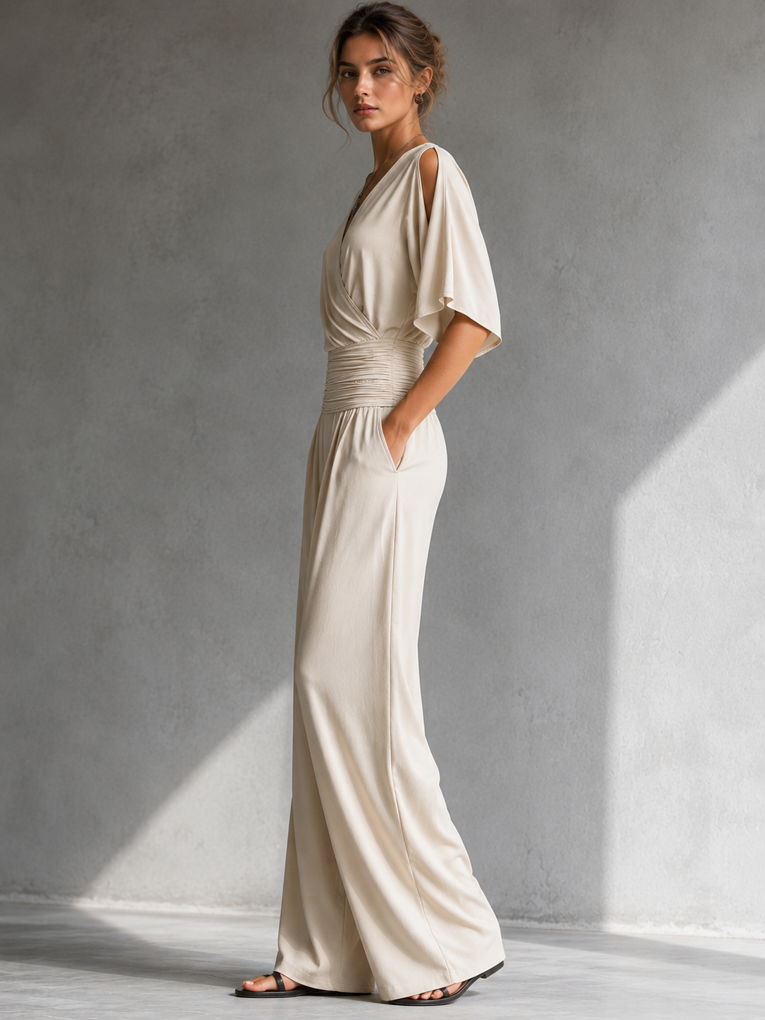 Chiara - Tuta Elegante con Spalle Aperte