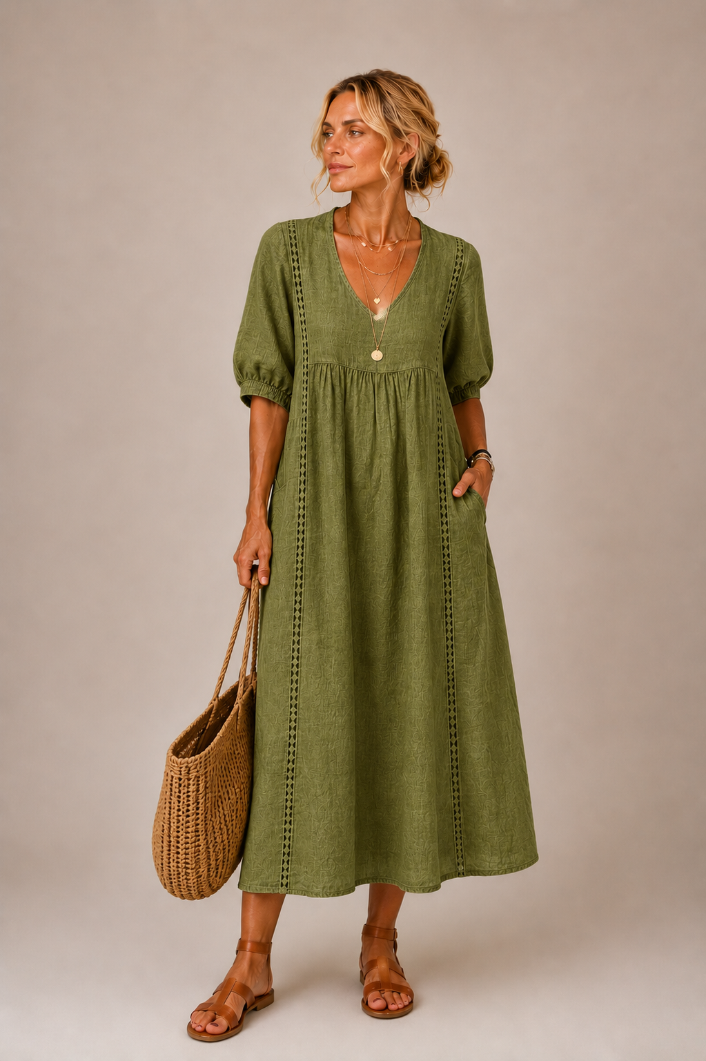 Silvia | Vestito Midi Estivo Elegante