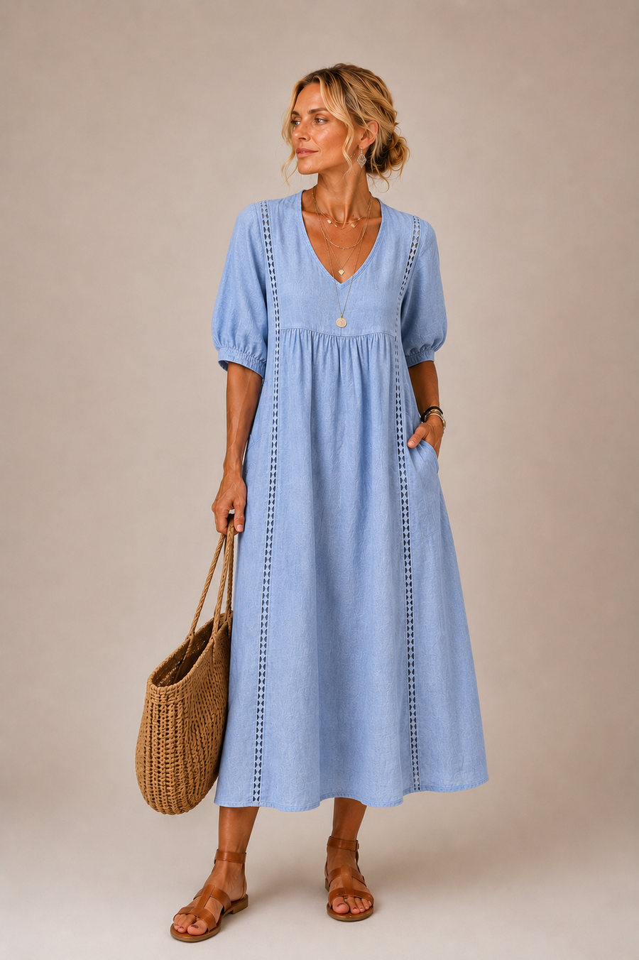 Silvia | Vestito Midi Estivo Elegante