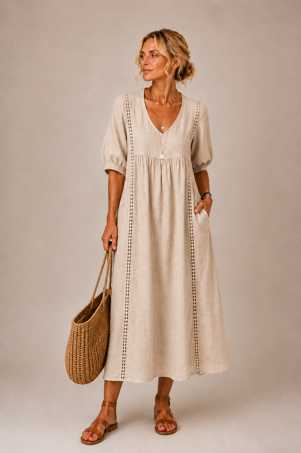 Silvia | Vestito Midi Estivo Elegante