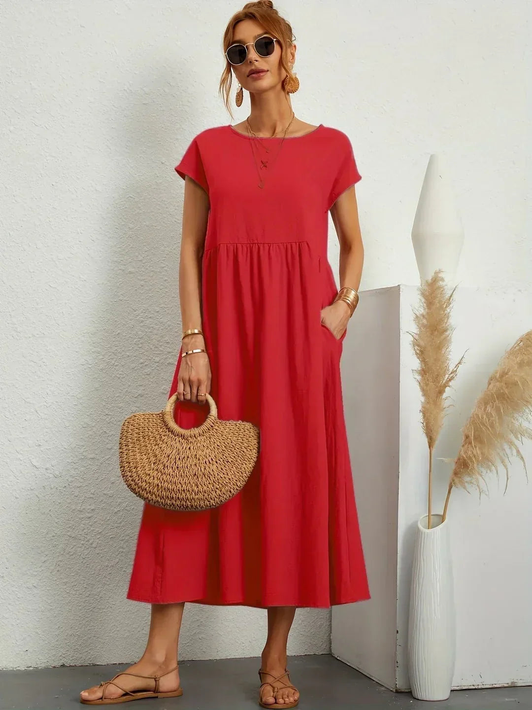 Gabrielle™ | Abito midi fluido eleganza