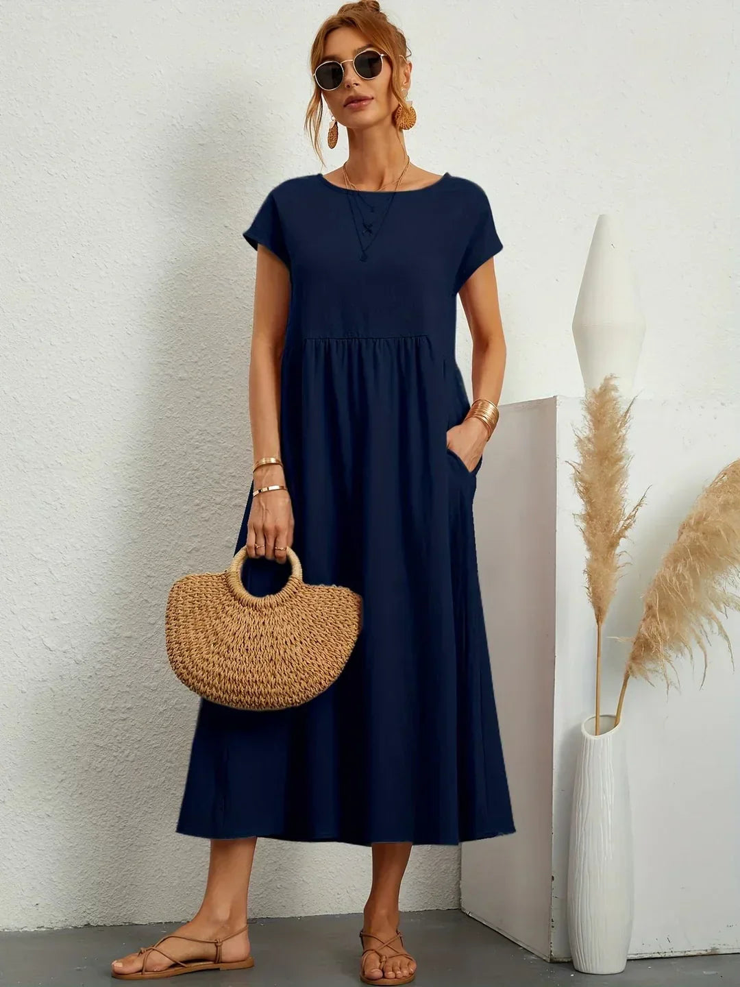 Gabrielle™ | Abito midi fluido eleganza