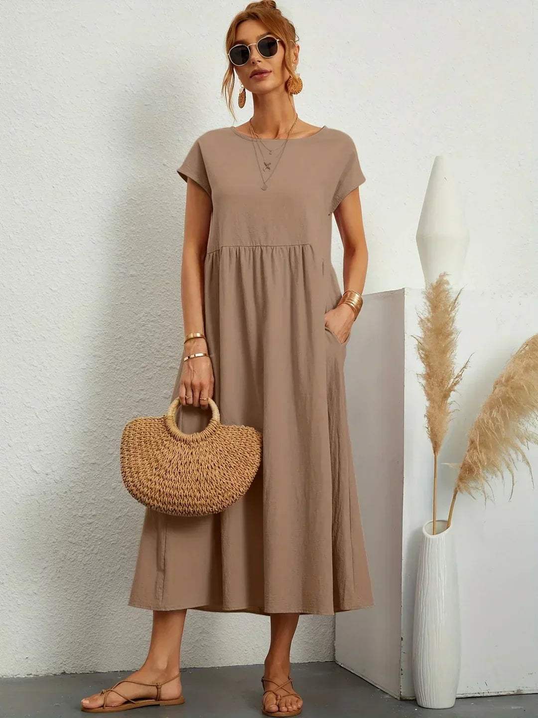 Gabrielle™ | Abito midi fluido eleganza