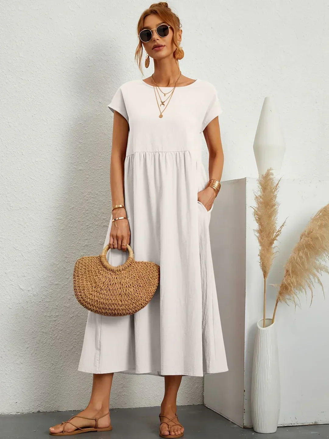 Gabrielle™ | Abito midi fluido eleganza