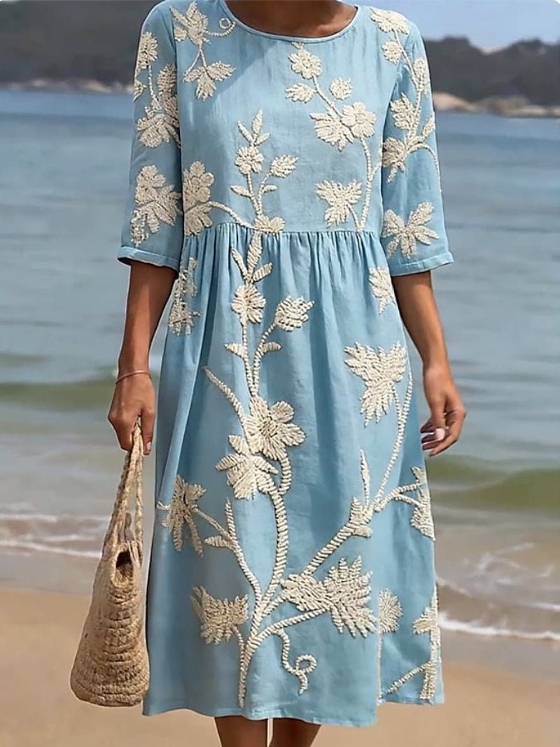 Abito casual da donna con stampa floreale