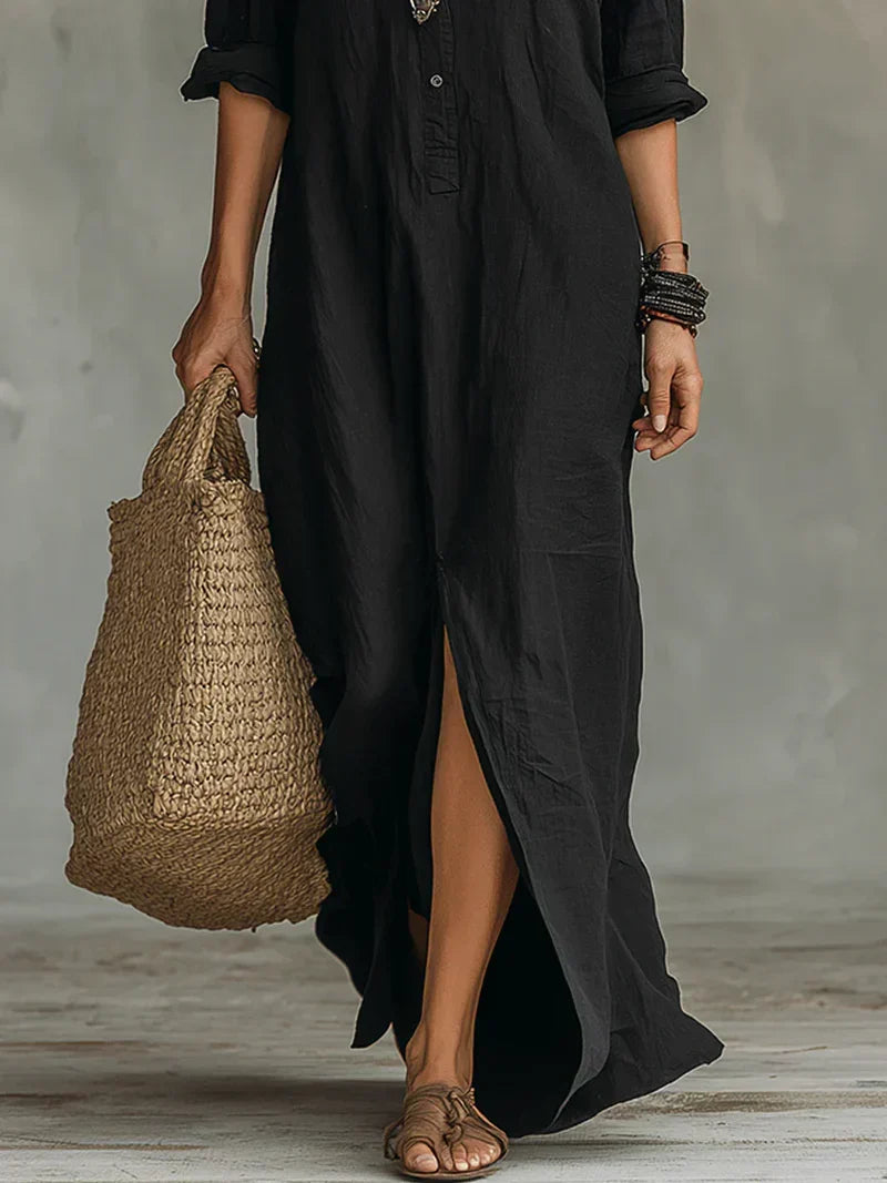 Robe Céline — maxi ampia con bottoni