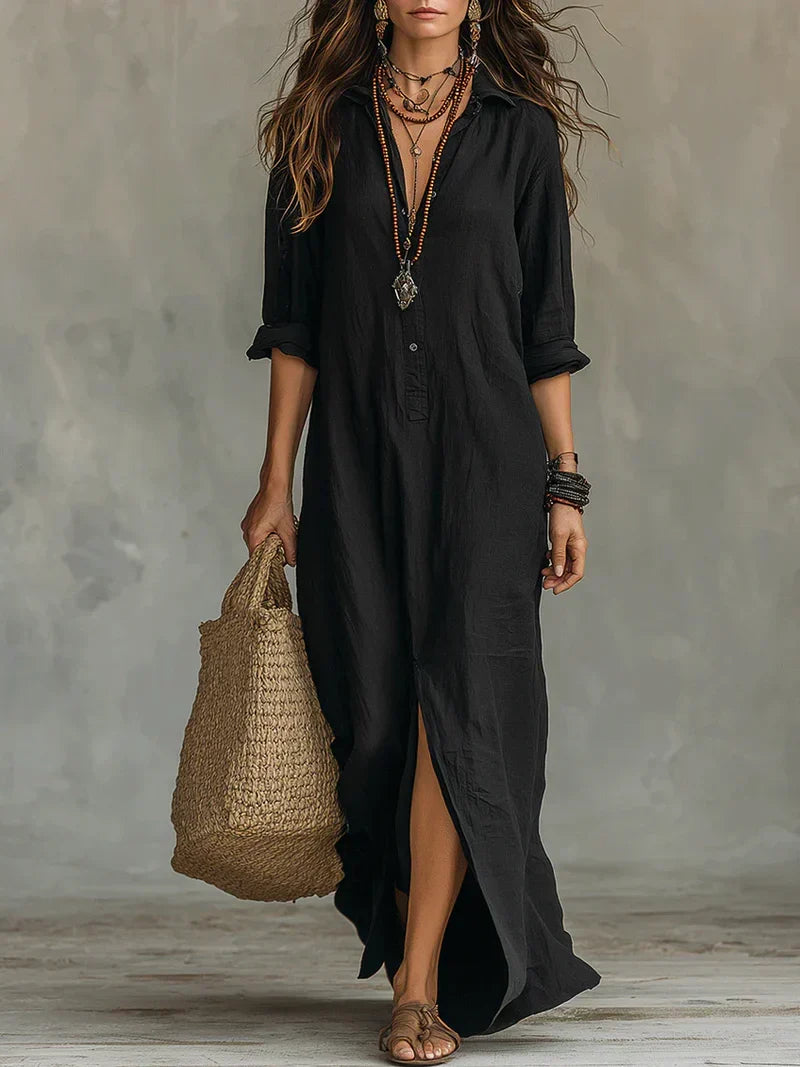 Robe Céline — maxi ampia con bottoni
