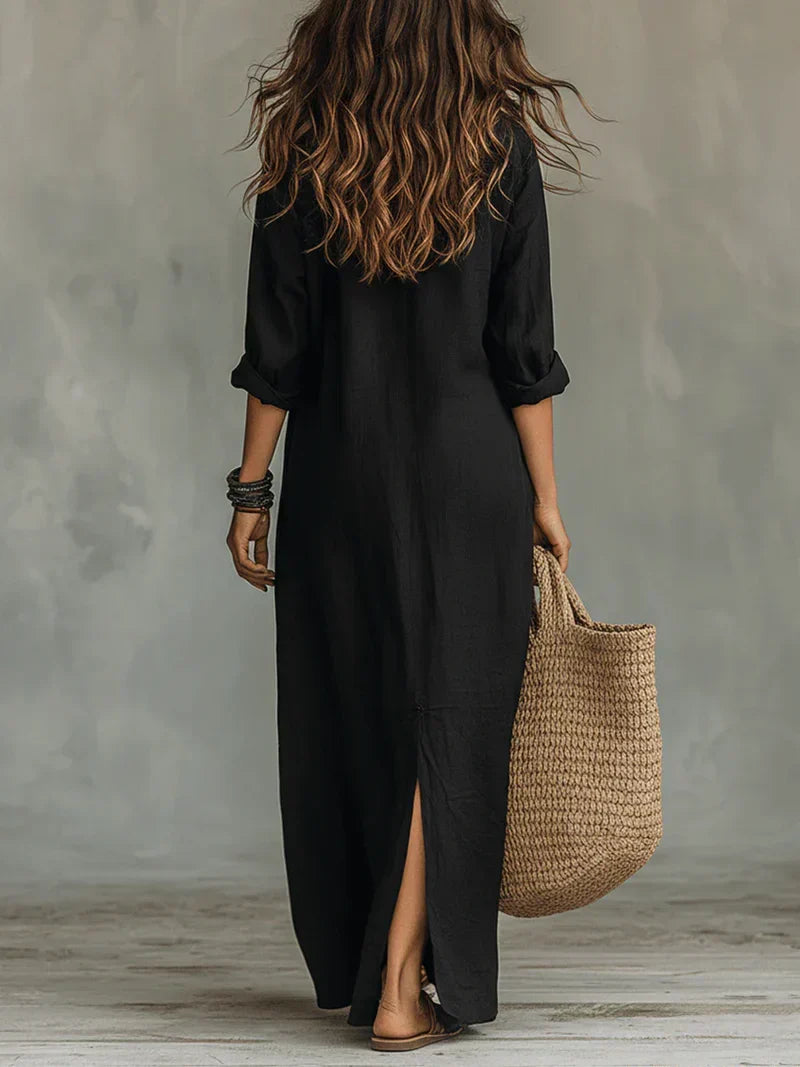 Robe Céline — maxi ampia con bottoni