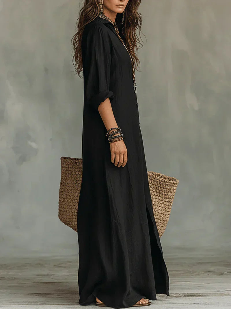 Robe Céline — maxi ampia con bottoni