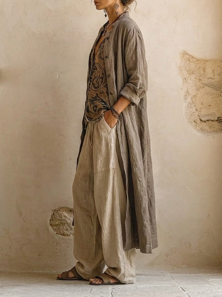 Ensemble Patricia — tre pezzi in cotone e lino