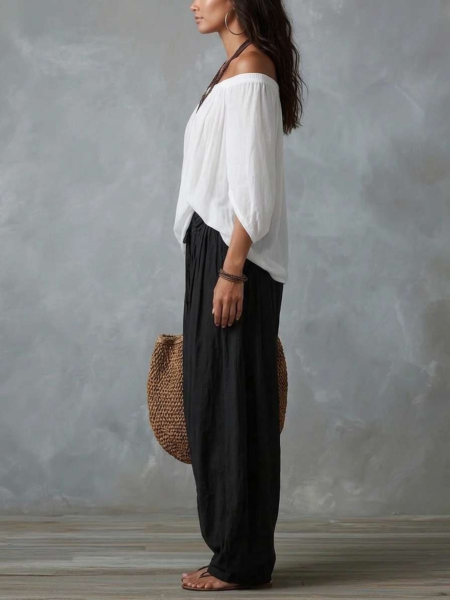 Tiziana | Set boho con pantaloni a palloncino