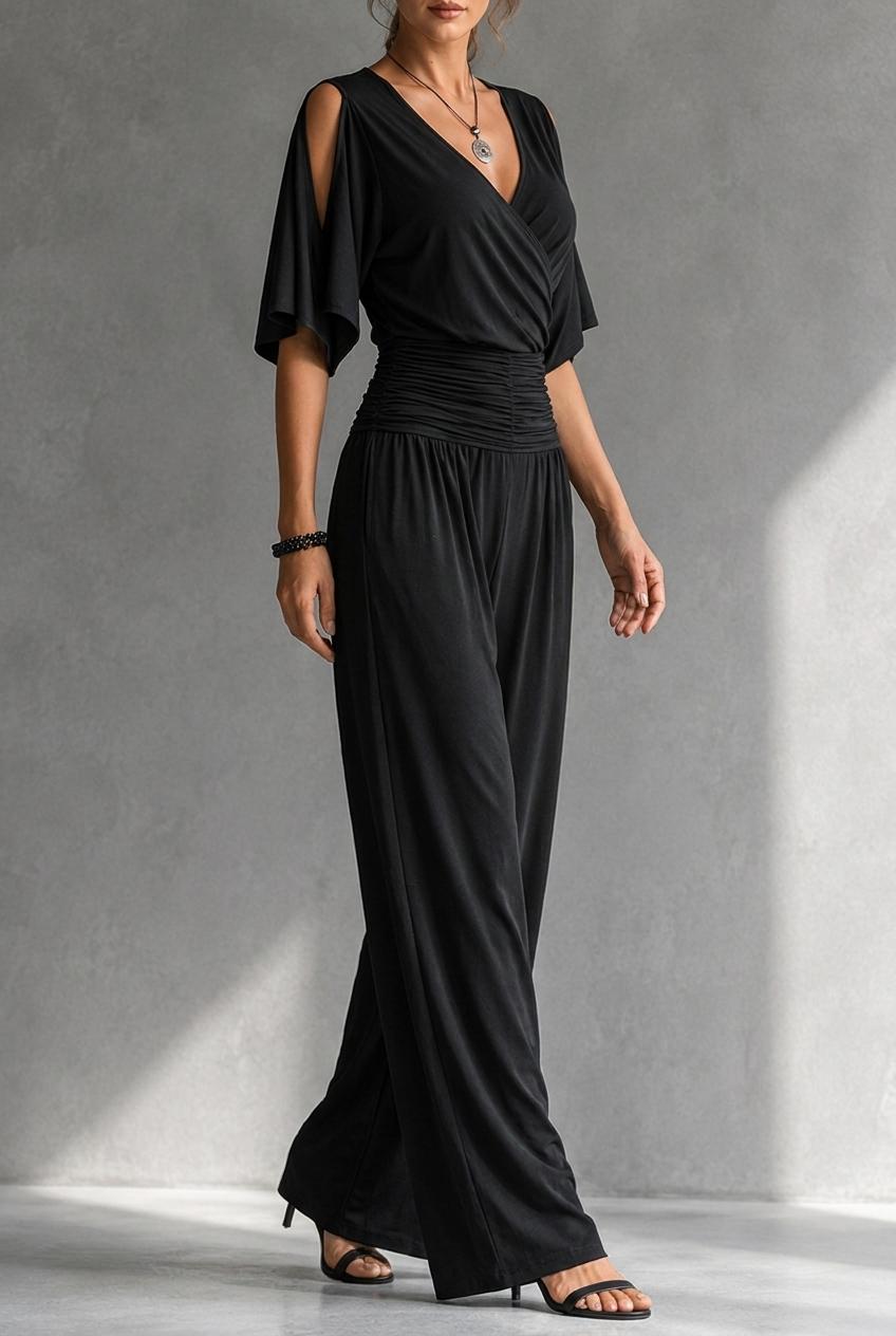 Chiara - Tuta Elegante con Spalle Aperte