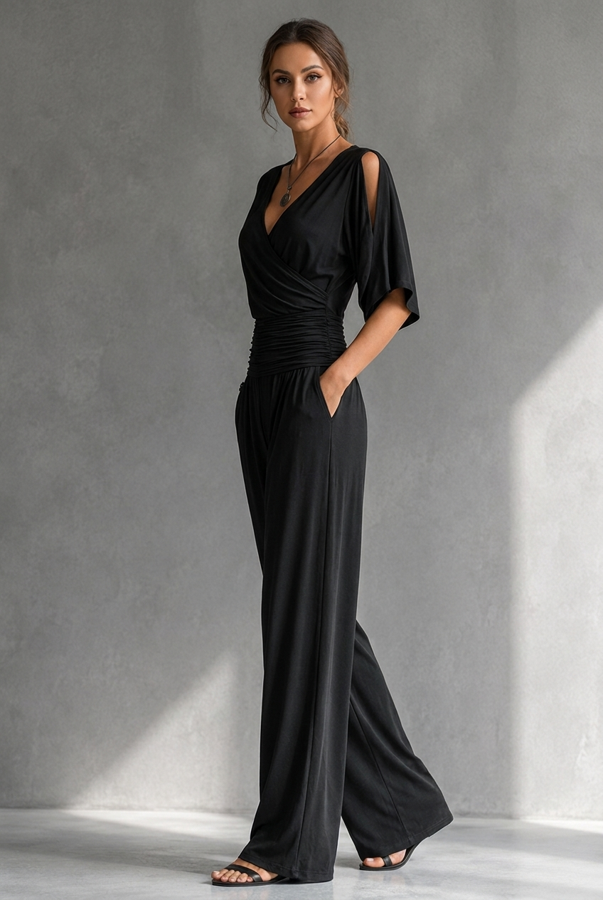 Chiara - Tuta Elegante con Spalle Aperte