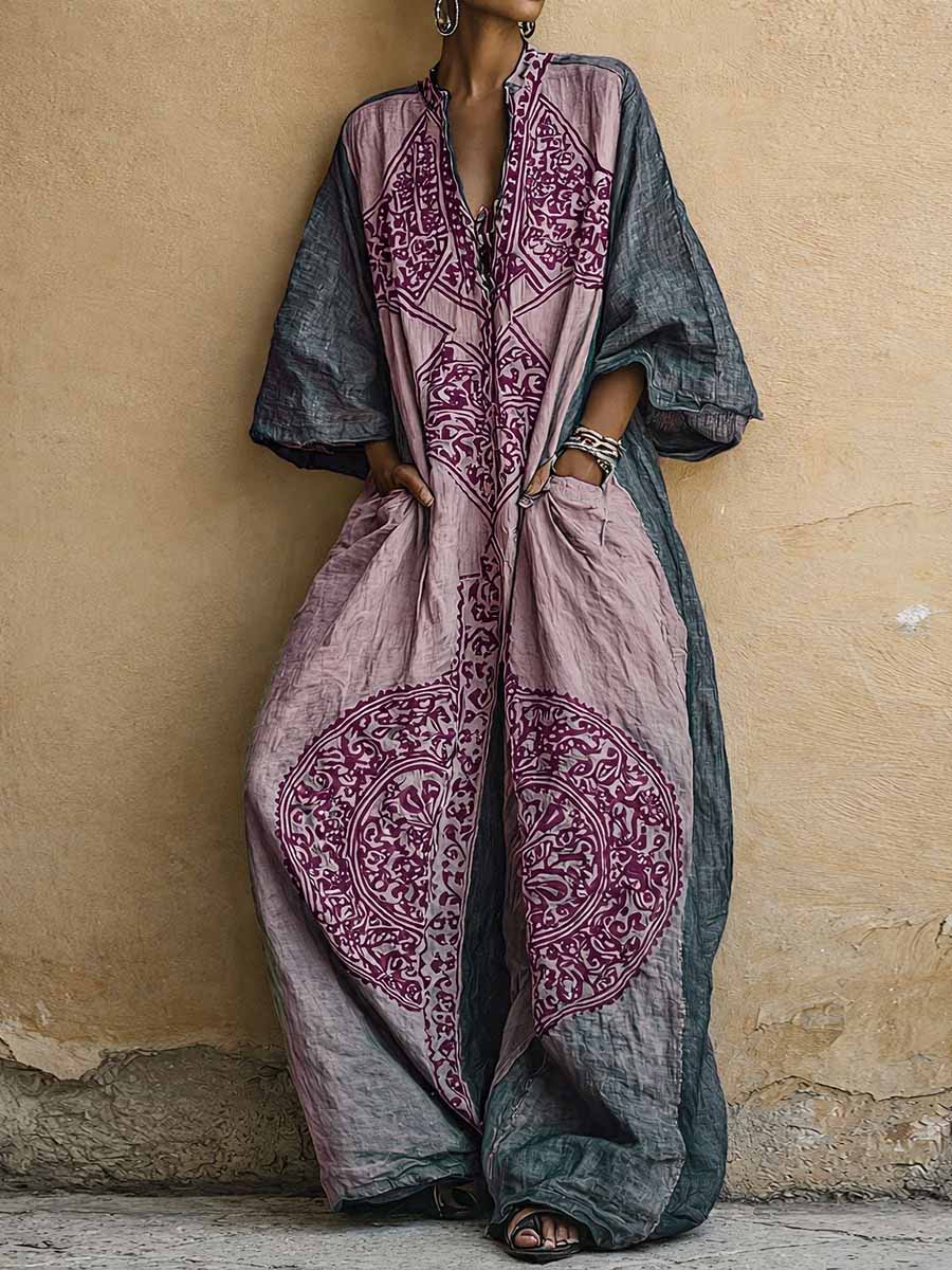 Cosima | Tuta bohémien artistica in lino vintage