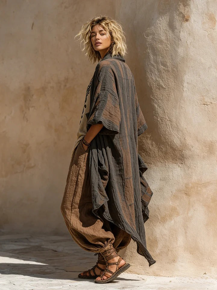 Ornella | Set boho artistico in lino e cotone