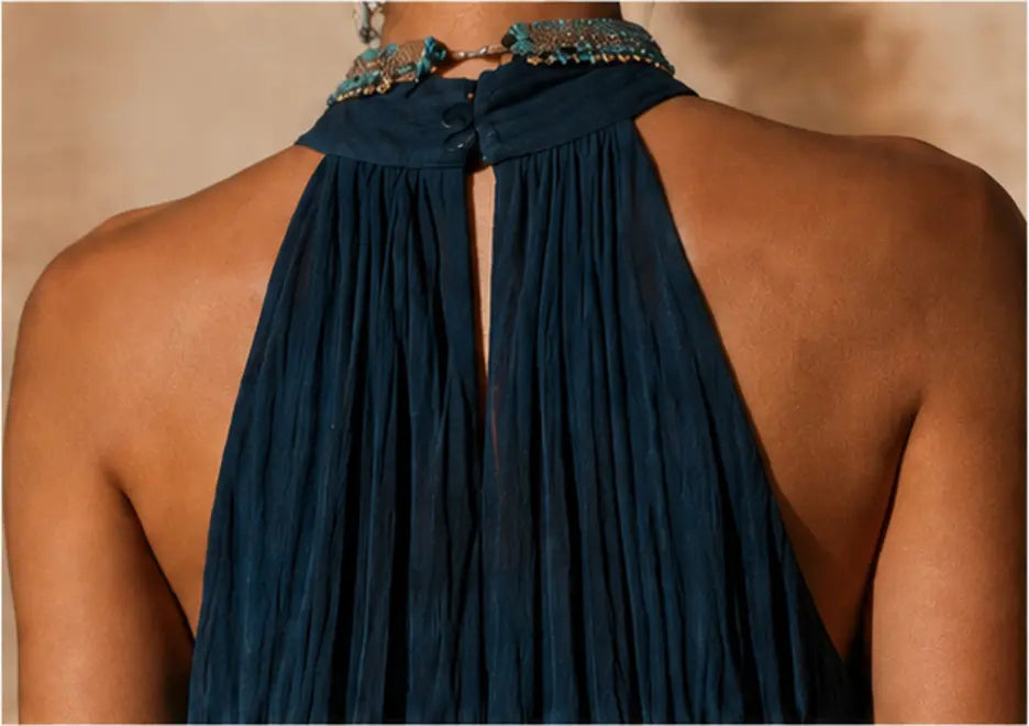 Paola™ | Abito Lungo Halter Sfumato
